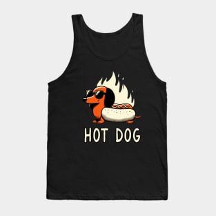 Hot Dog Dachshound Dog Tank Top